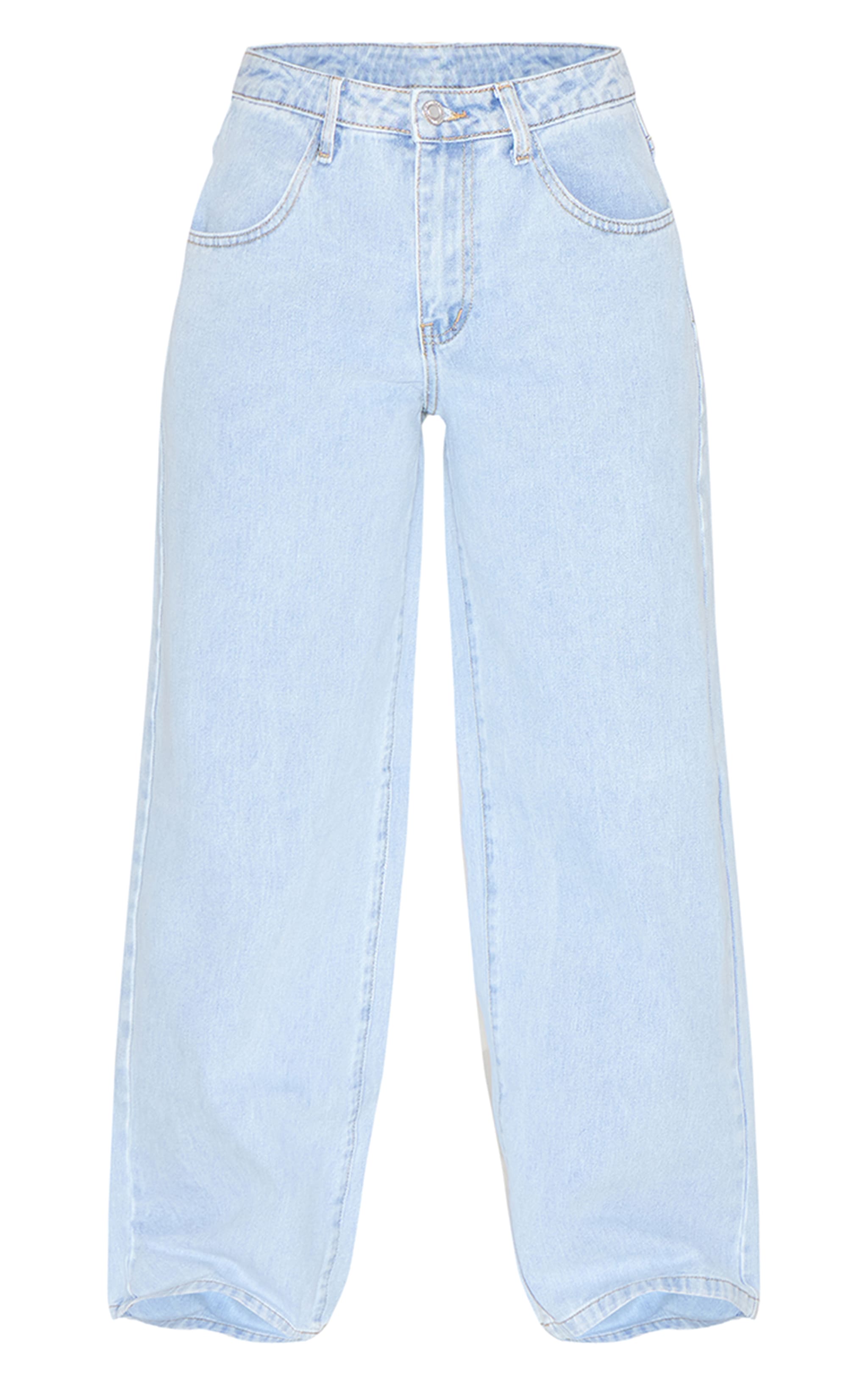Light Blue Mid Waisted Denim Jeans image 5