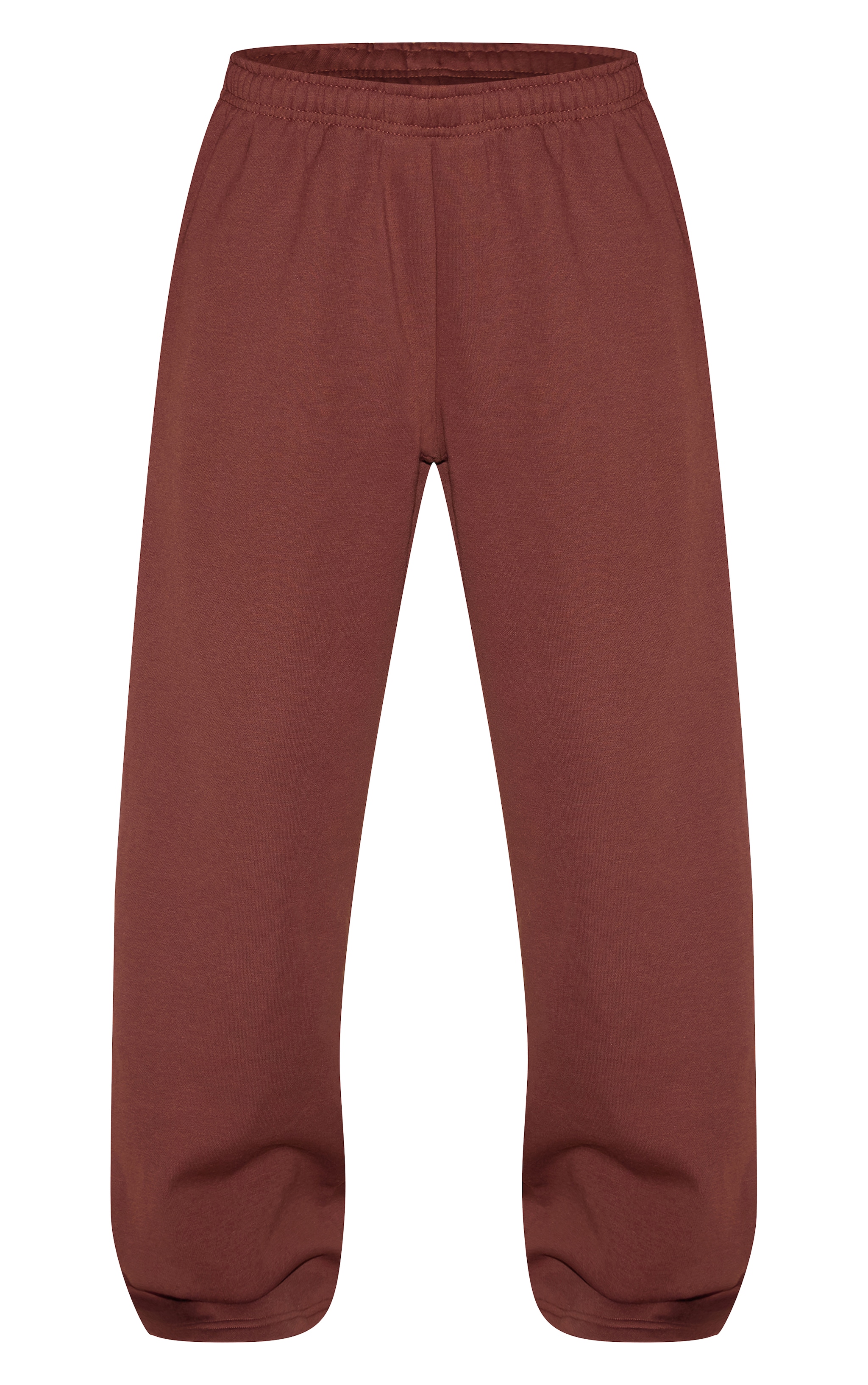 Petite Deep Chocolate Mid Rise Drawstring Wide Leg Track Pants image 5