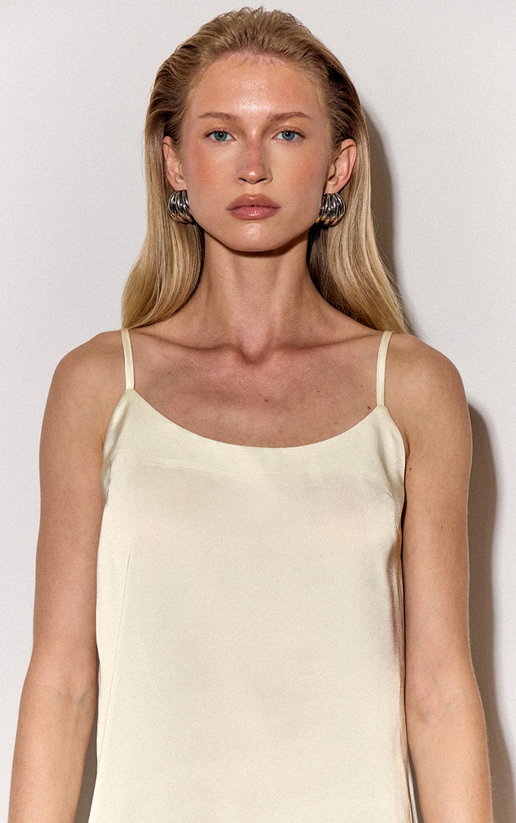 Almond Satin Strappy Cami Top image 4
