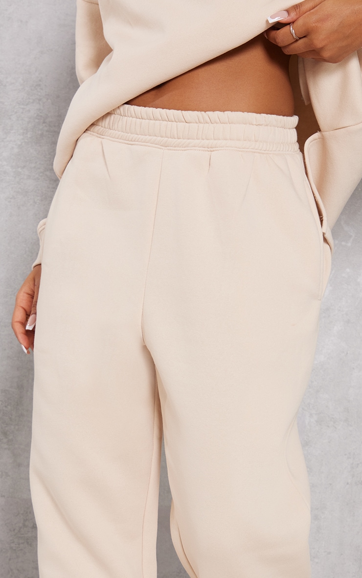 Stone Shirred Waist Seam Front Wide Leg Track Pants image 4