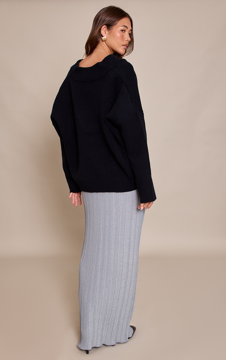 Grey Plisse Maxi Skirt image 3