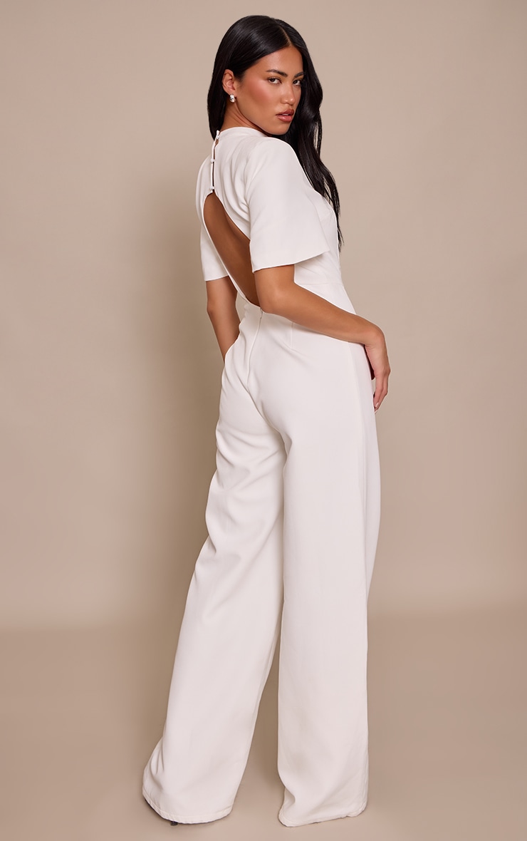 Combinaison de tailleur blanche à manches courtes image 2