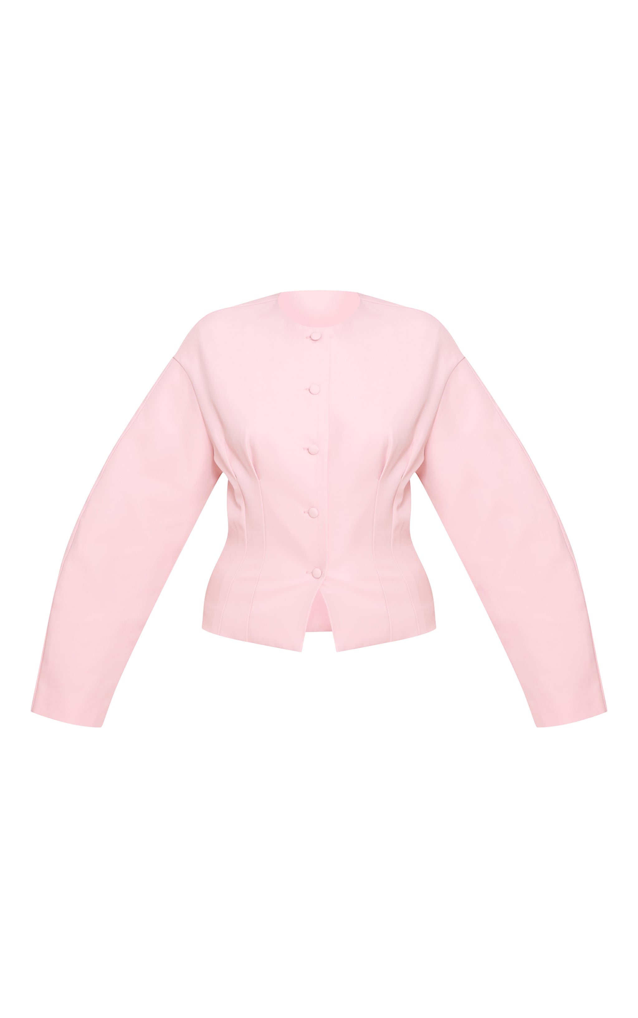 Blush Tailored Woven Boxy Balloon Sleeve Blazer image 5