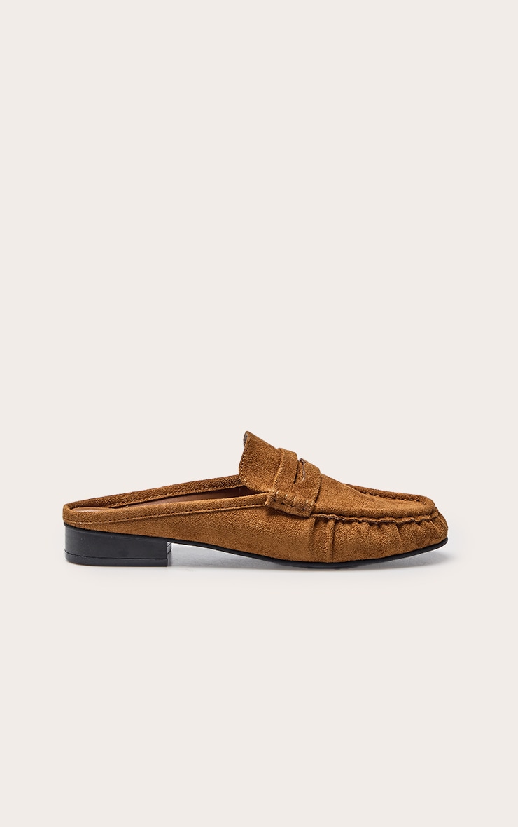 Tan Suede Loafer Mule image 2