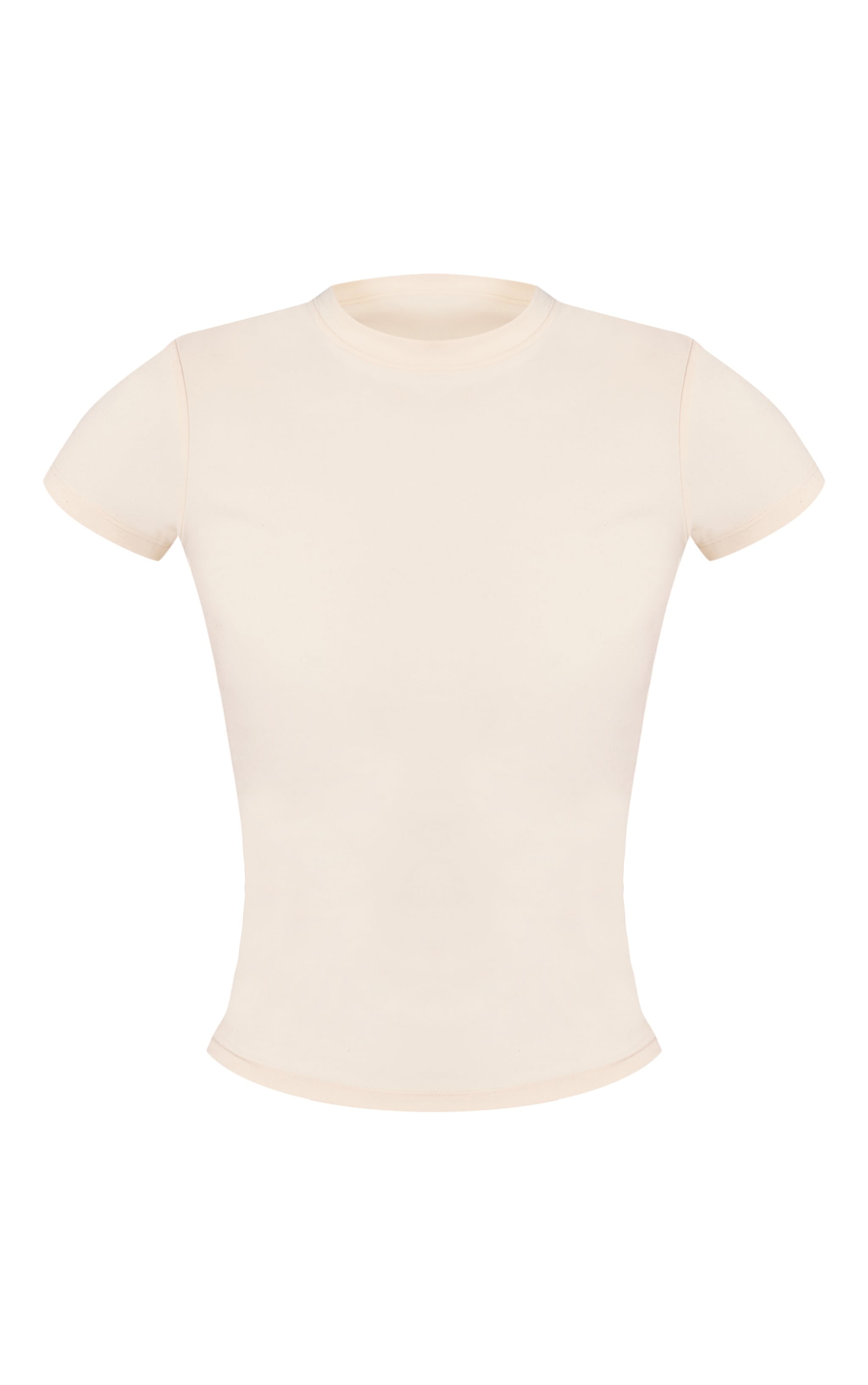 Tall Cream Contour Sculpt Short Sleeve Top image 5