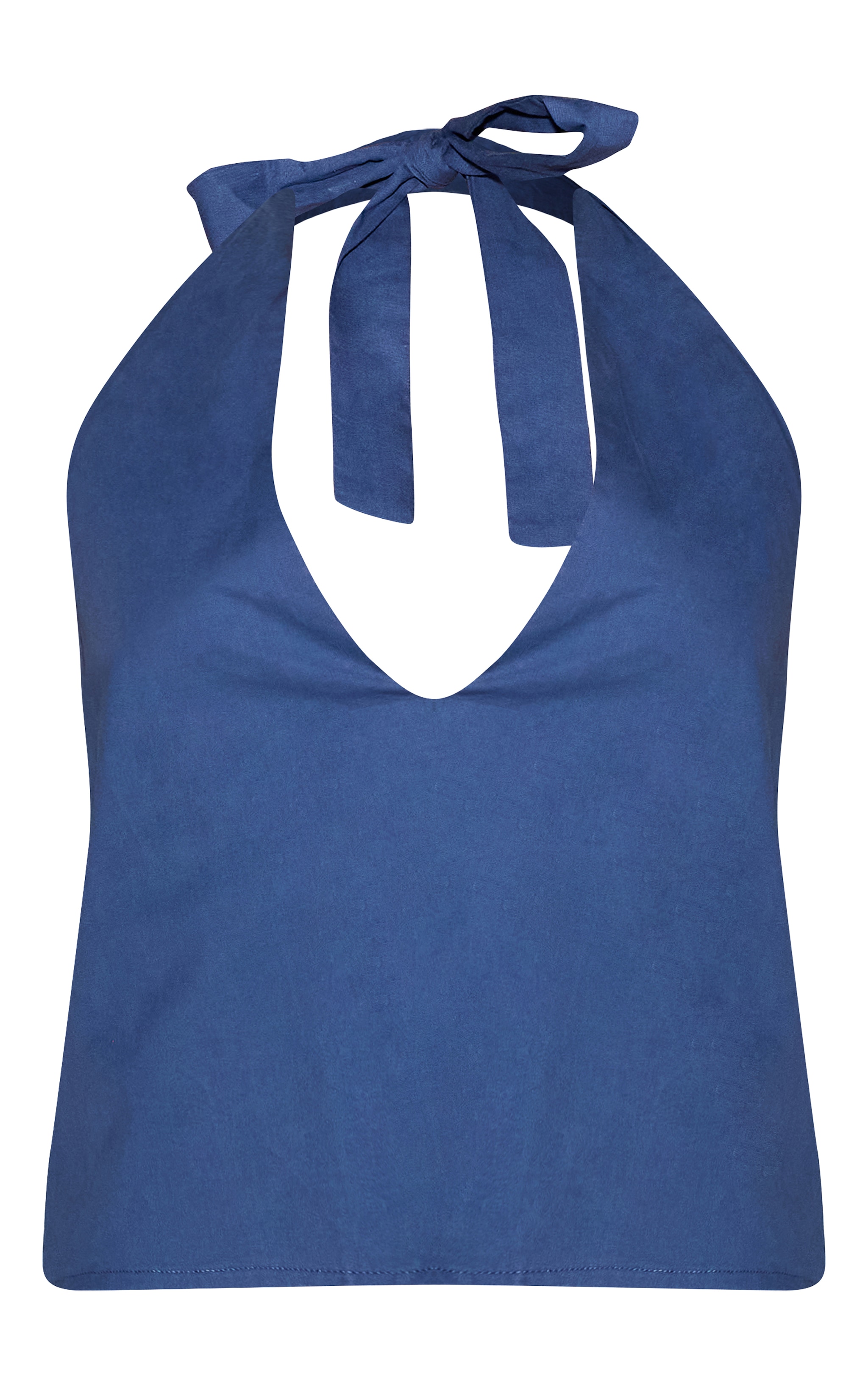 Navy Cotton Halteneck Longline Cami Top image 5