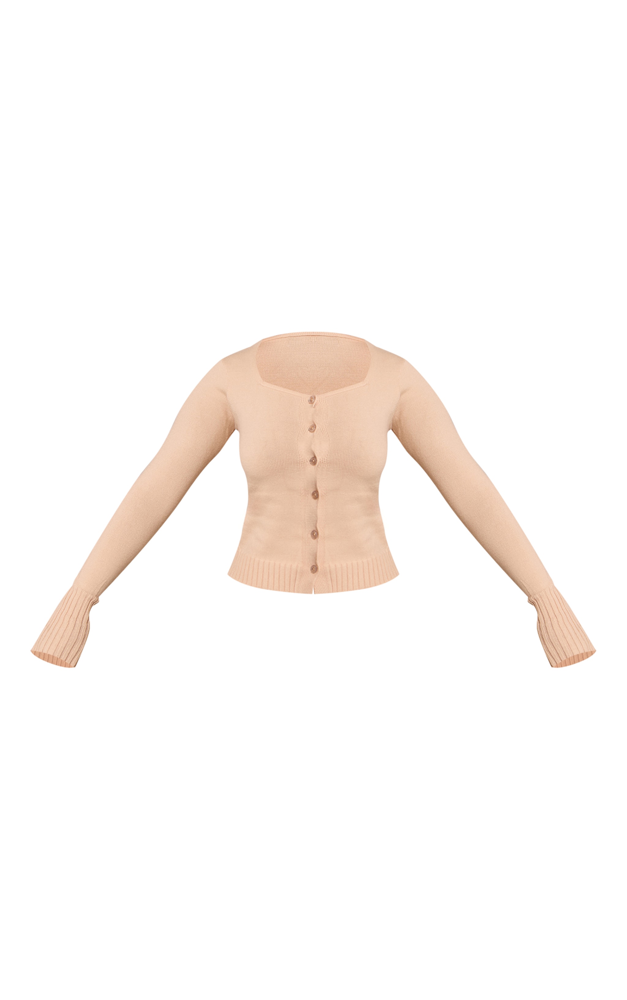 Sculpt Cardigan en maille tricot avoine image 5