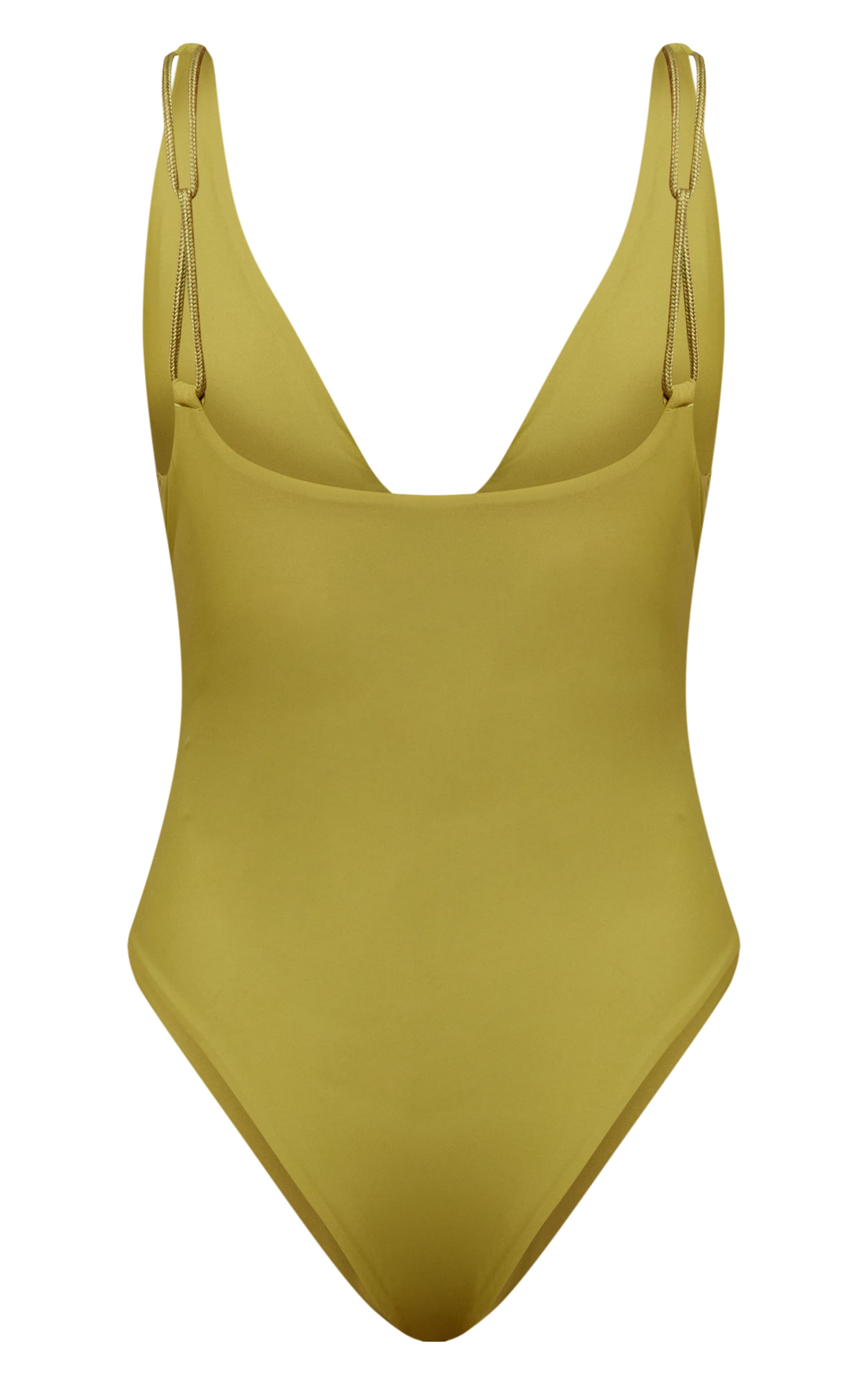 Olive Plunge Rope Chain Detail Swimsuit image 6