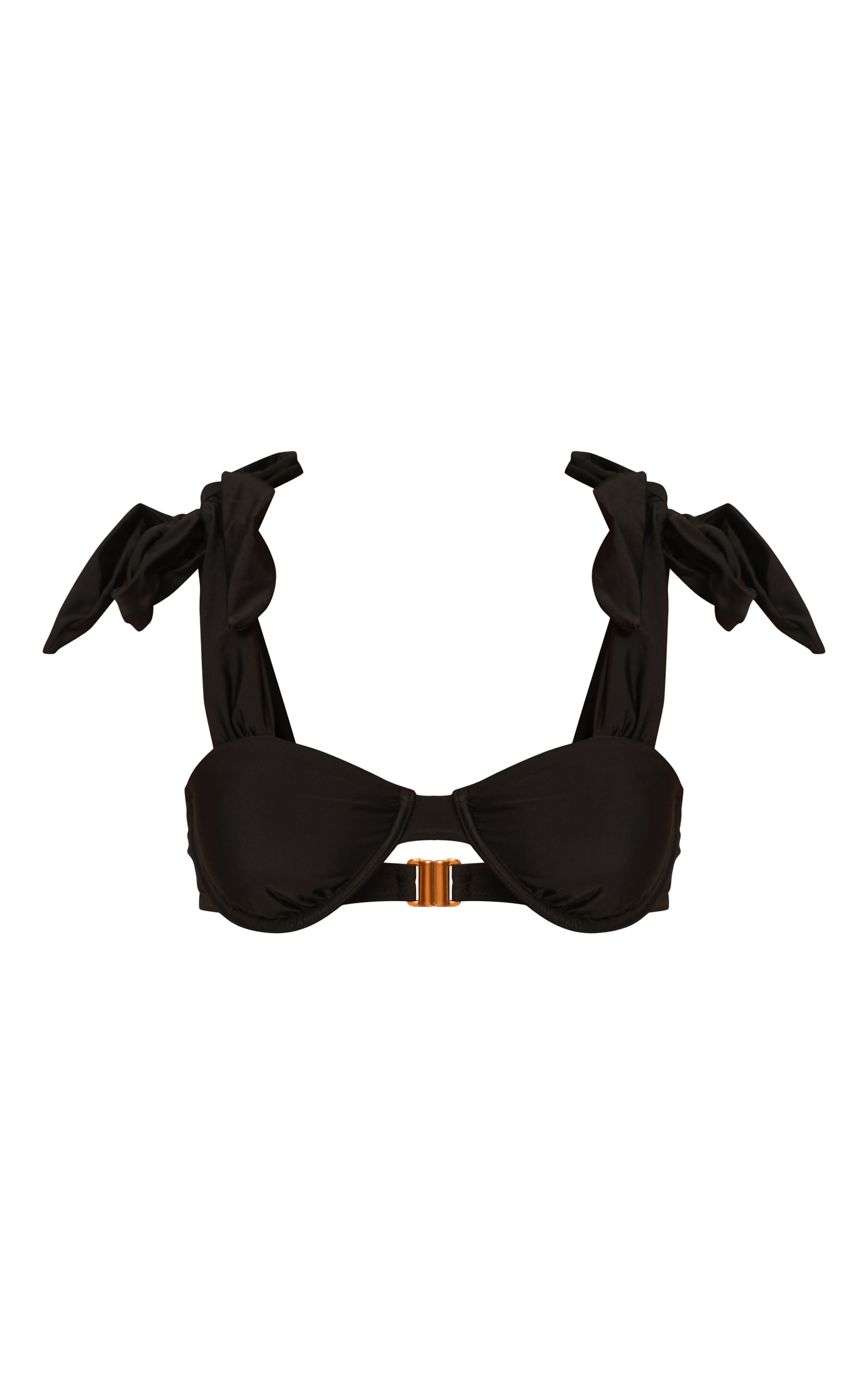 Haut de maillot noir à bretelles nouées et armatures image 5