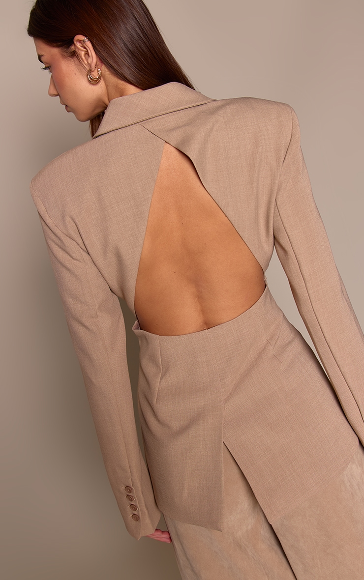 Stone Backless Fitted Blazer