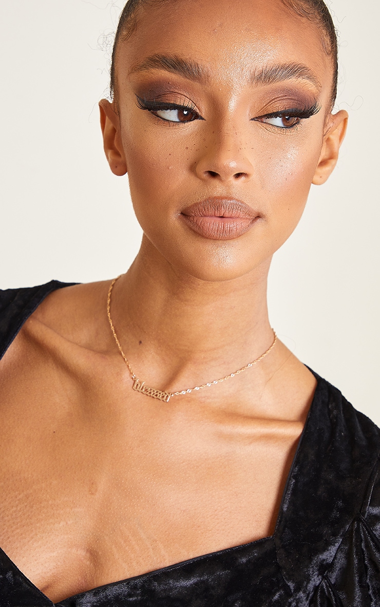 Gold Gothic Blessed Necklace