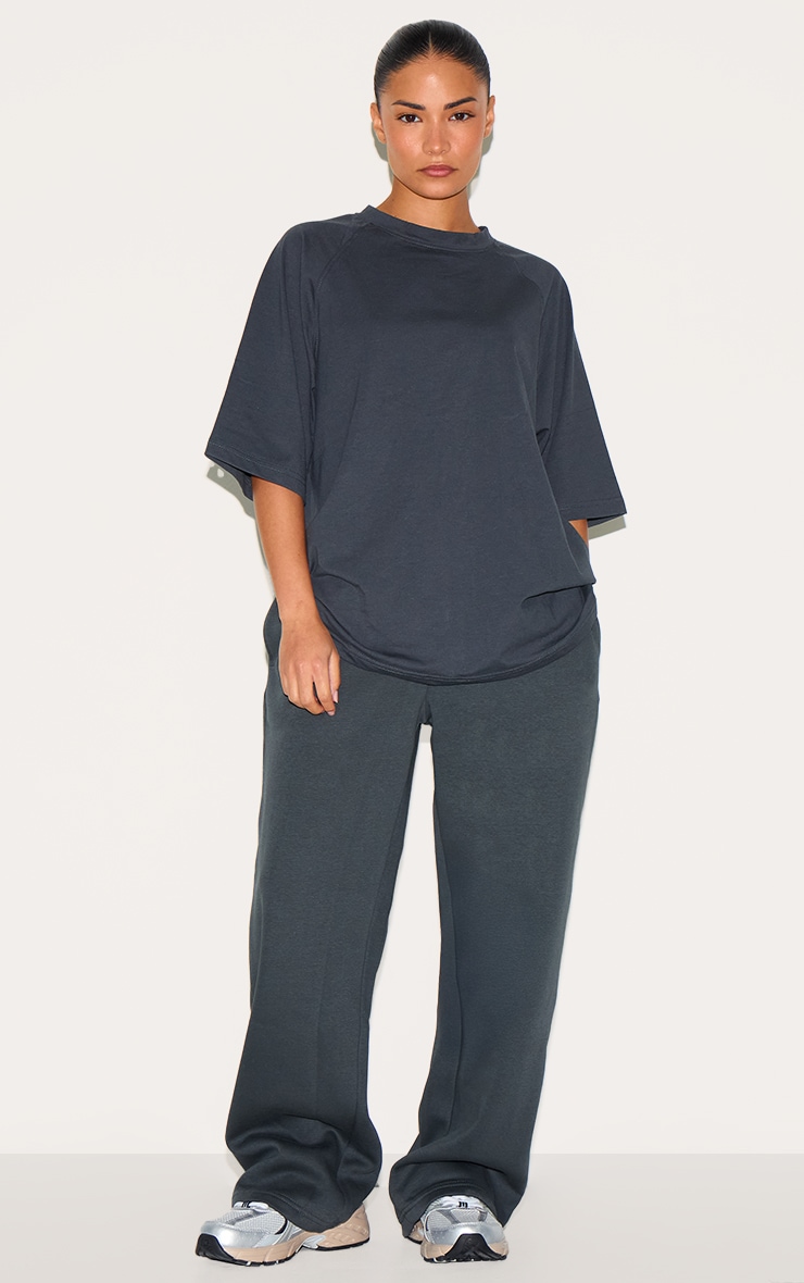 Petite T-shirt gris anthracite oversize image 3