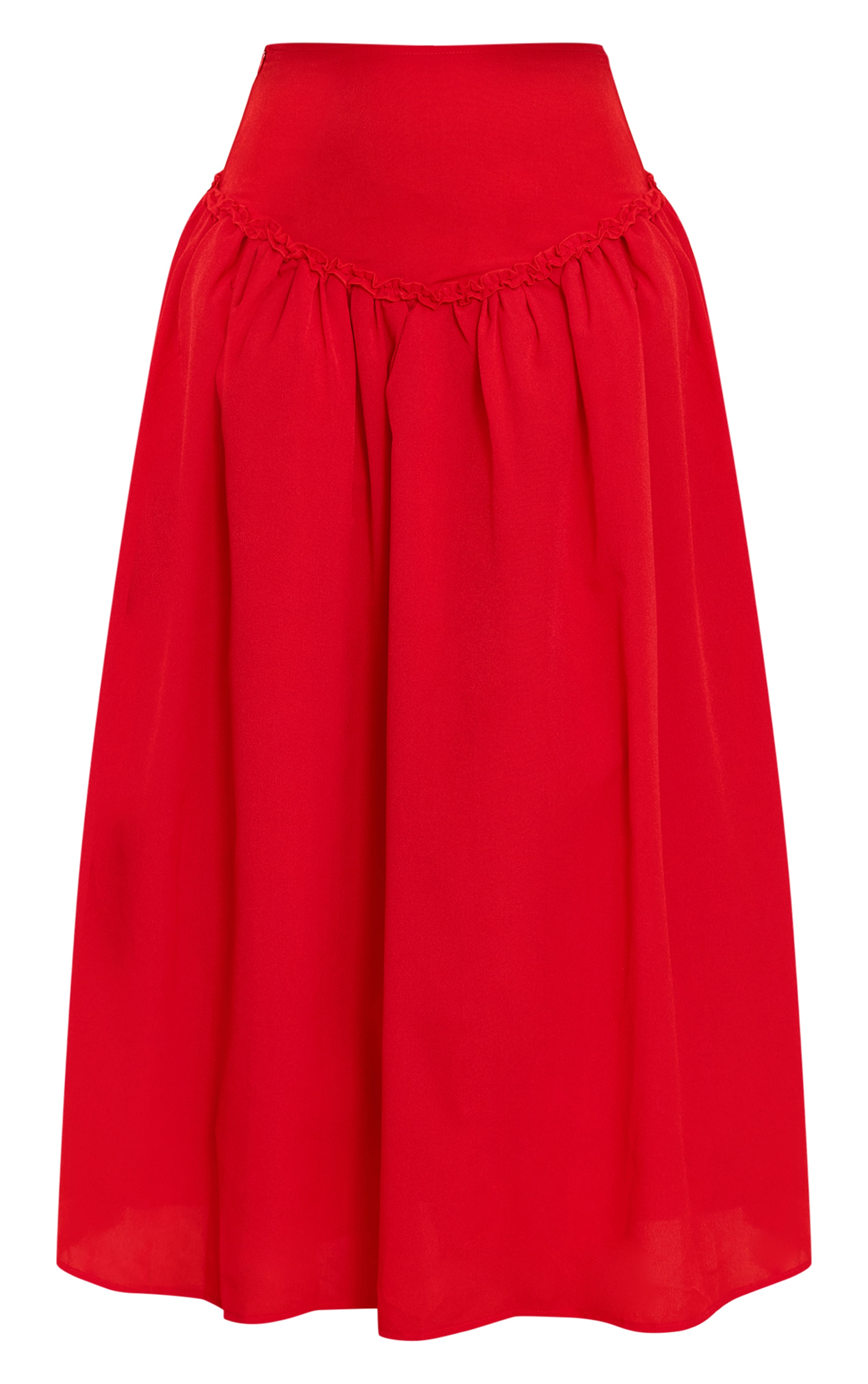 Jupe longue volumineuse rouge image 5