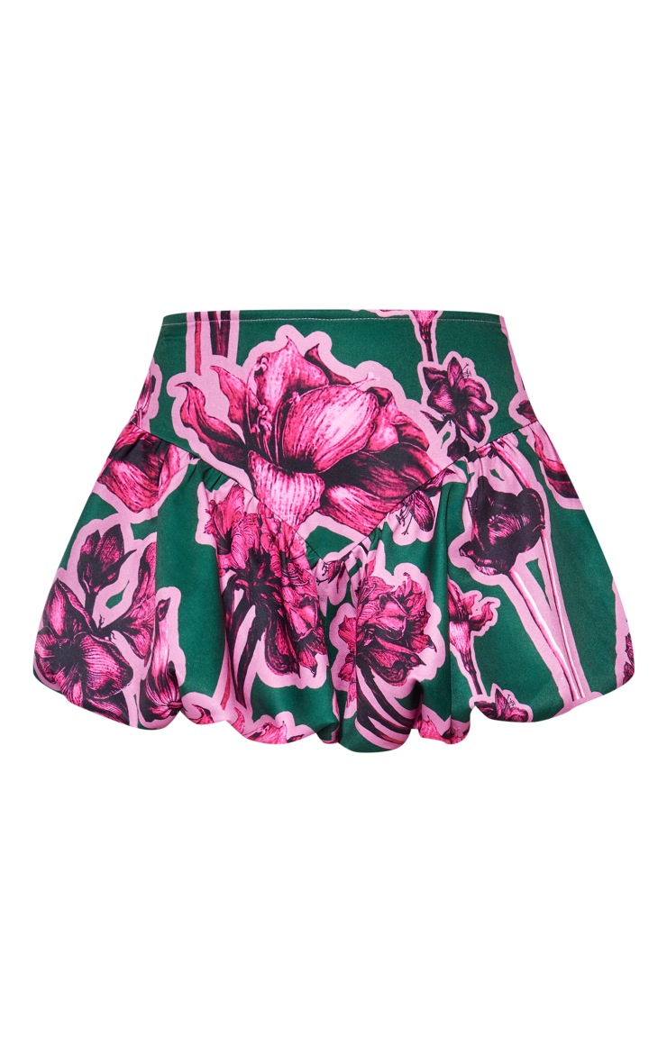 Pom Pom Terry Shorts- Pink Floral main image 1