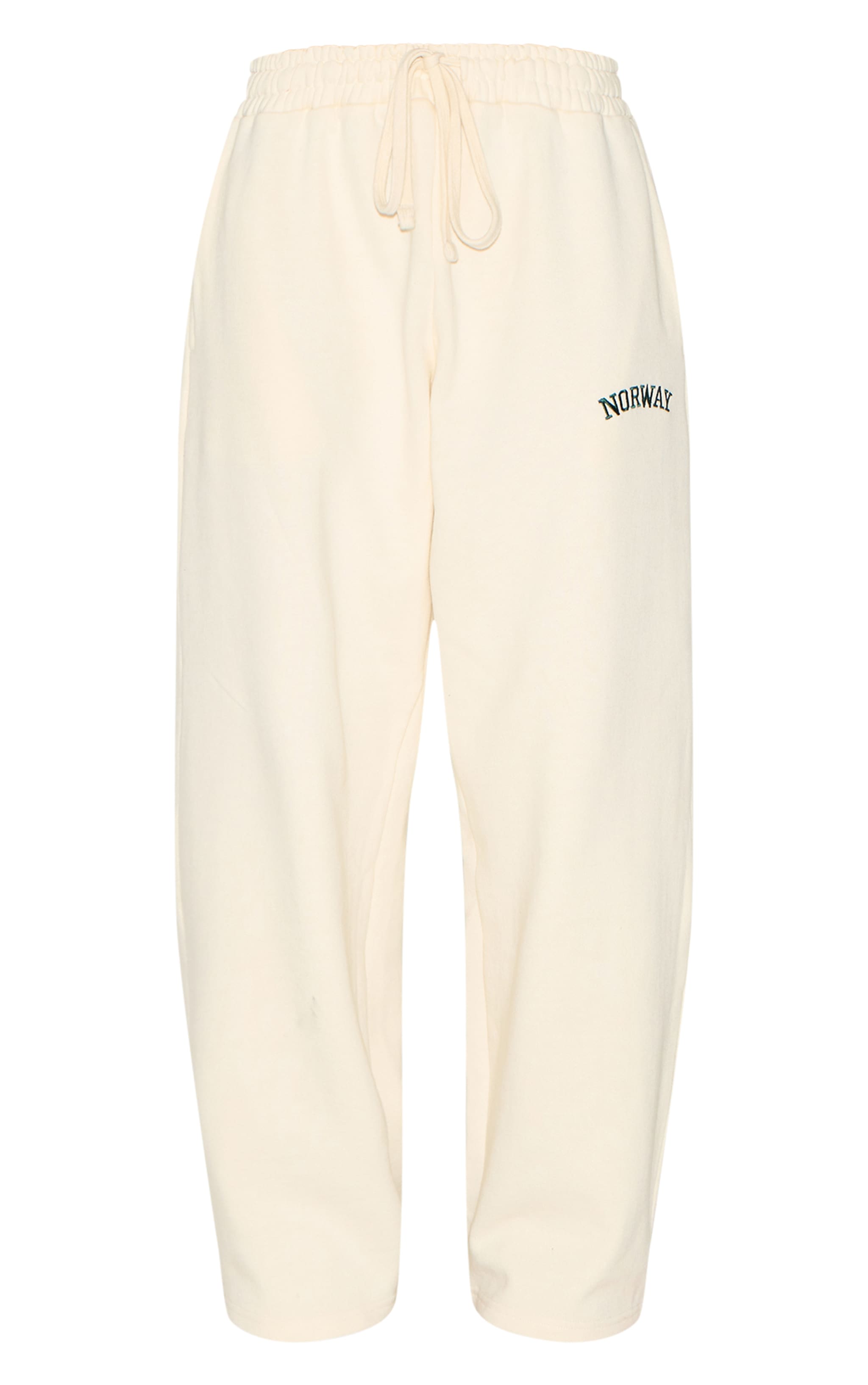 Cream Premium Norway Wide Leg Track Pants image 5