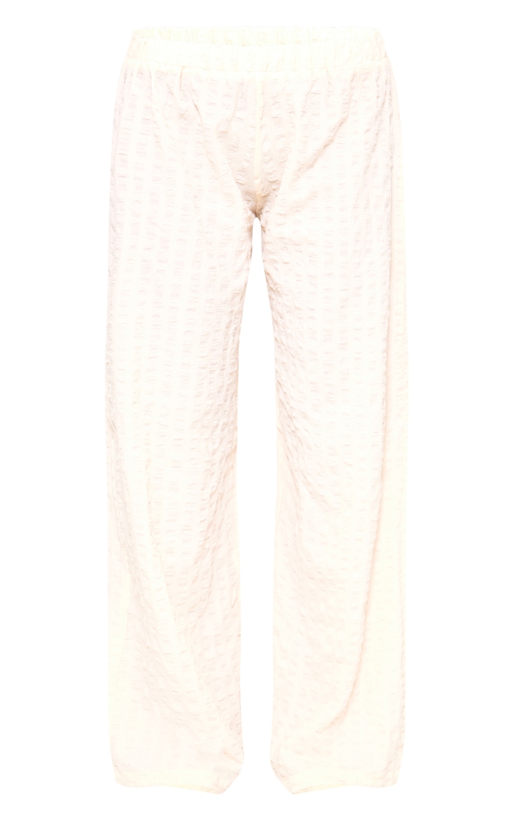  Stone Popcorn Textured Floaty Wide Leg Pants image 5