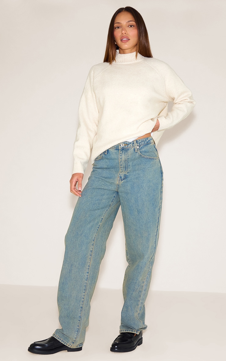Tall Vintage Wash High Waist Boyfriend Jeans image 1