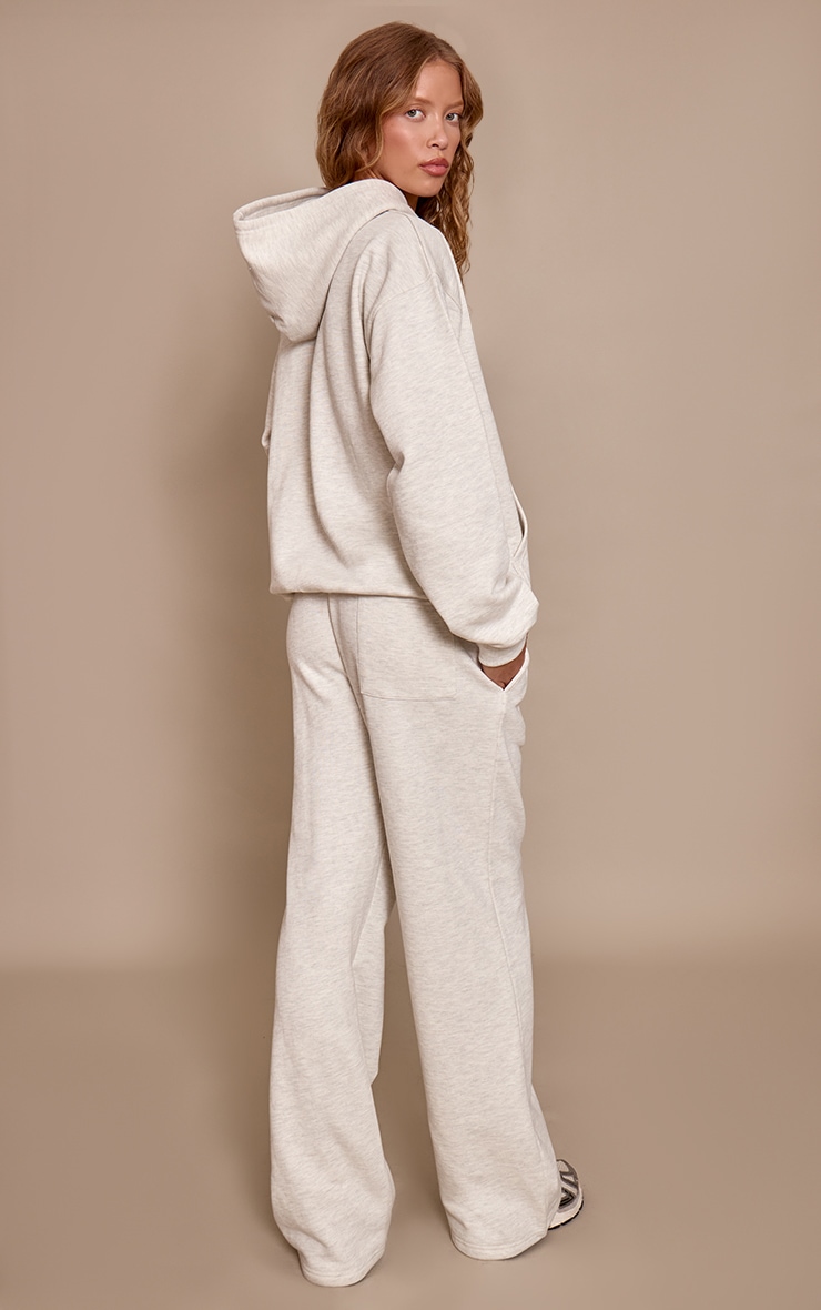 PLT Ash Grey 440 GSM Heavyweight Cotton Loopback Straight Sweatpants image 3