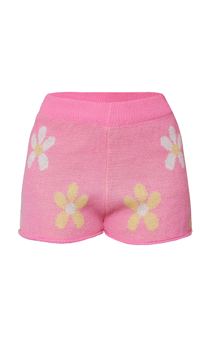 Short Tricot Fille 10/12 Ans Velours Rose - 100% Coton - Licornes Et Arc-en-ciel