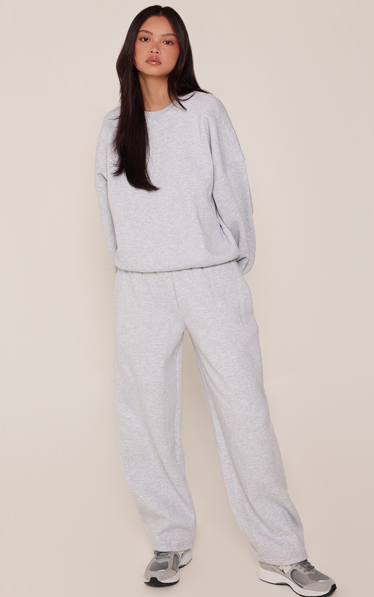 Ash Grey Pintuck Barrel Leg Sweatpant image 1