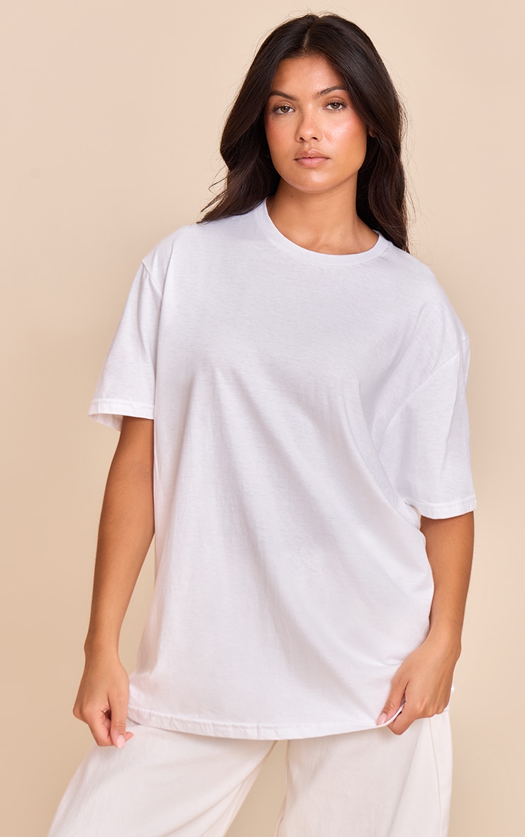 White Health Club Graphic Oversized T-shirt image 2