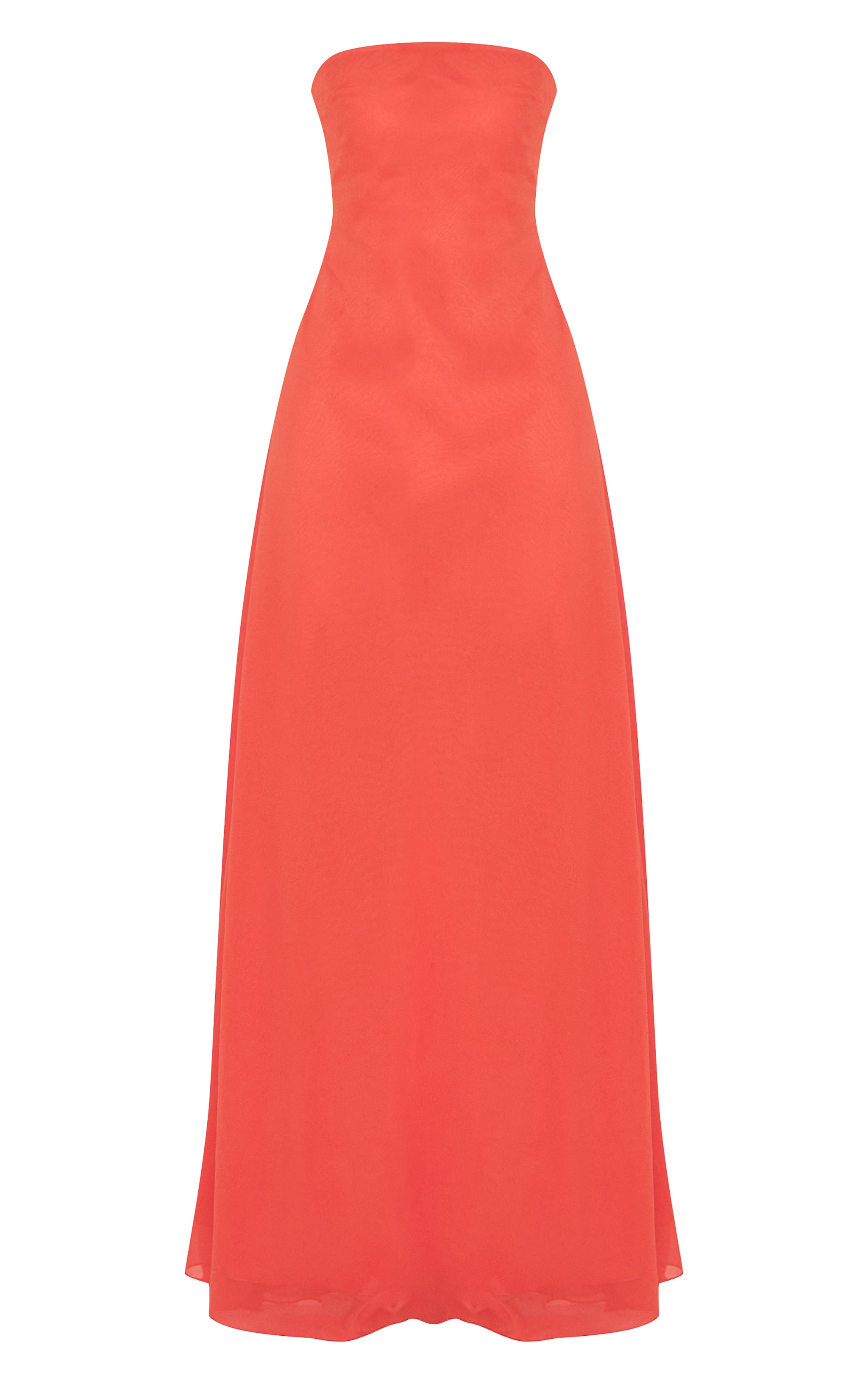 Rust Chiffon Bandeau Maxi Dress image 5
