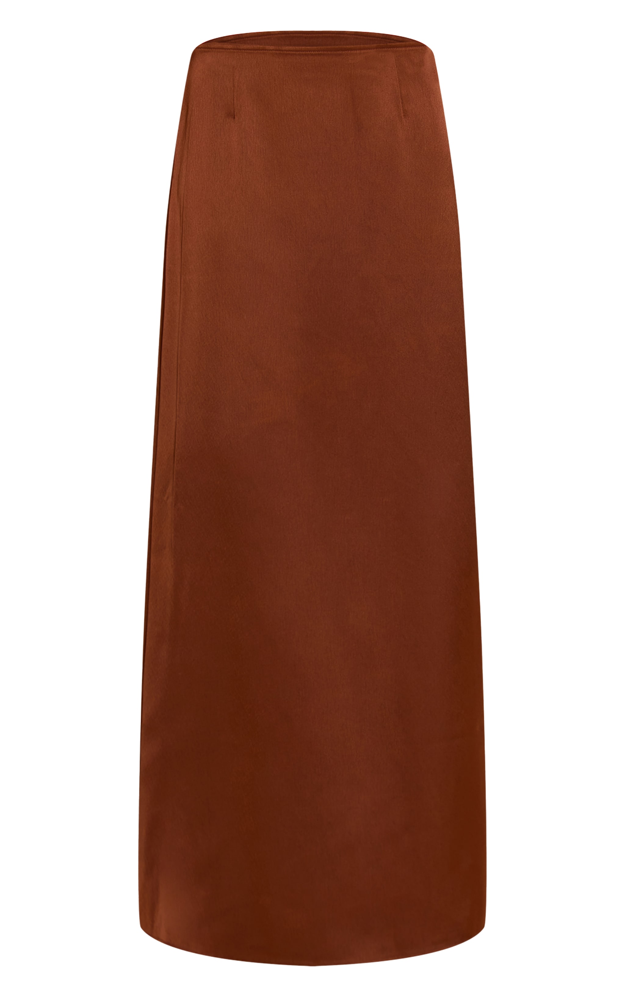 Chocolate Satin Low Rise Floaty Maxi Skirt image 5