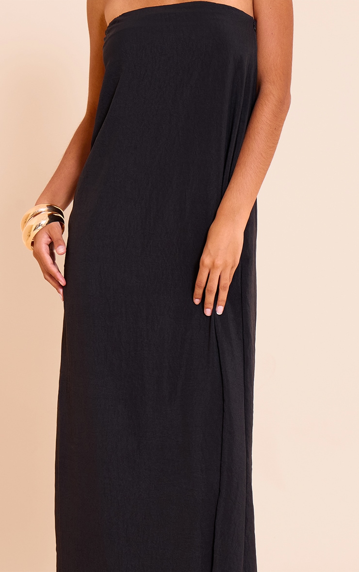 Petite Robe longue Noire Fluide Tissée Bandeau image 4
