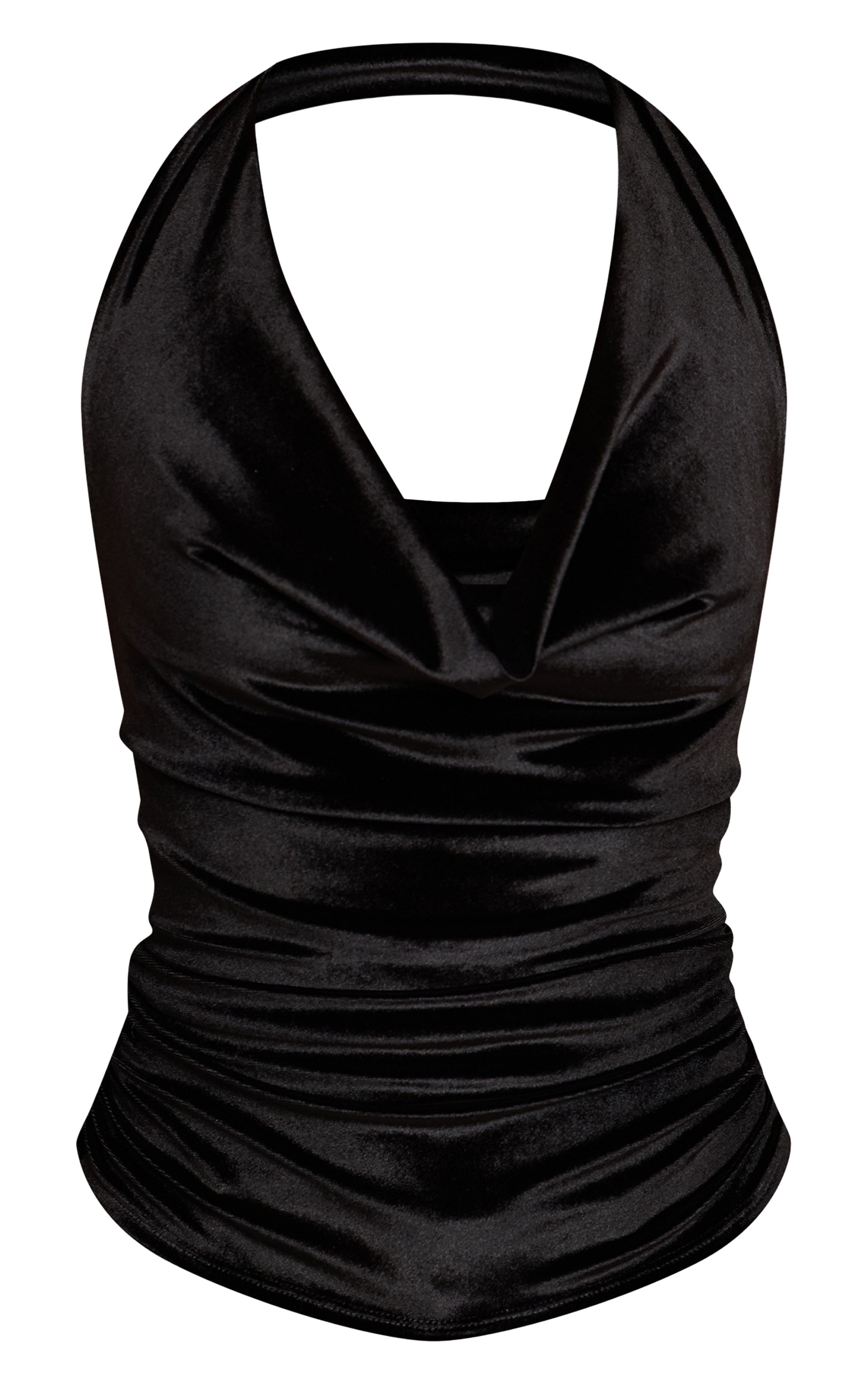 Black Velvet Cowl Neck Top  image 5