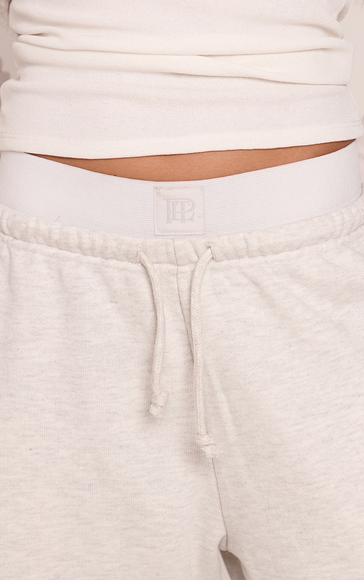 Ash Grey Elastic Boxer Waistband Straight Leg Sweatpants image 2