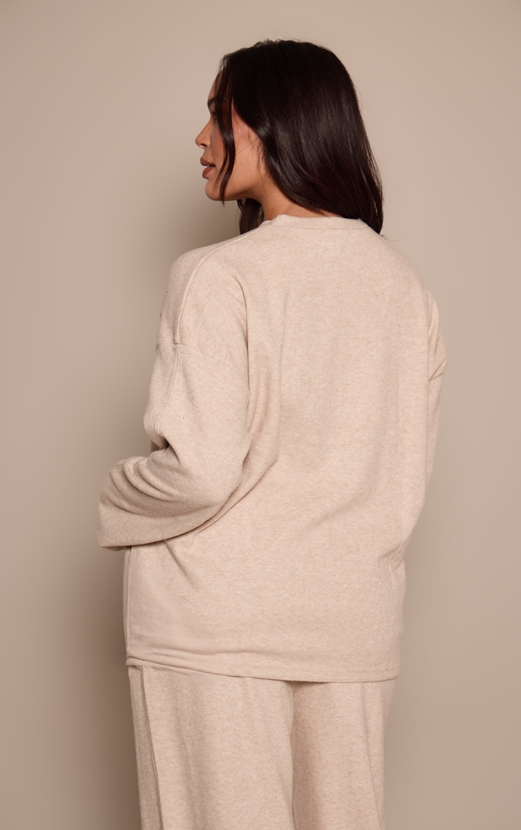 Plus Mocha Soft Rib Sweatshirt image 2