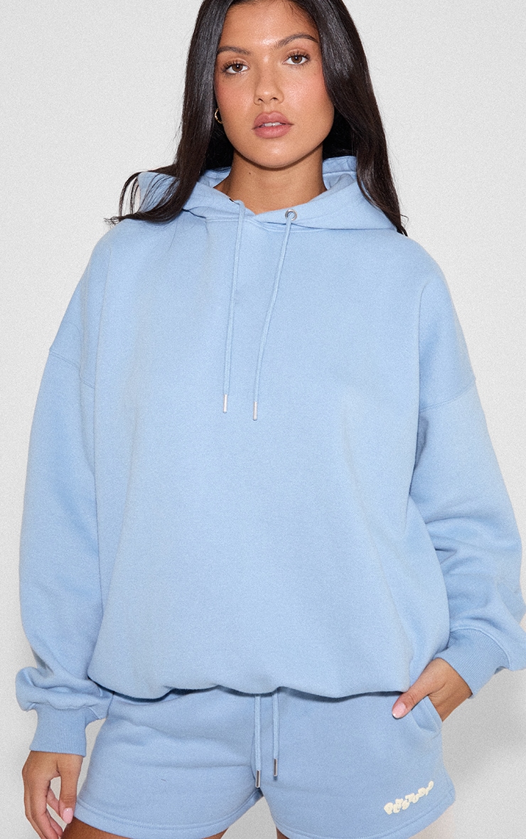 Baby Blue Plt Studio Puff Print Drawstring Sweat Shorts image 4