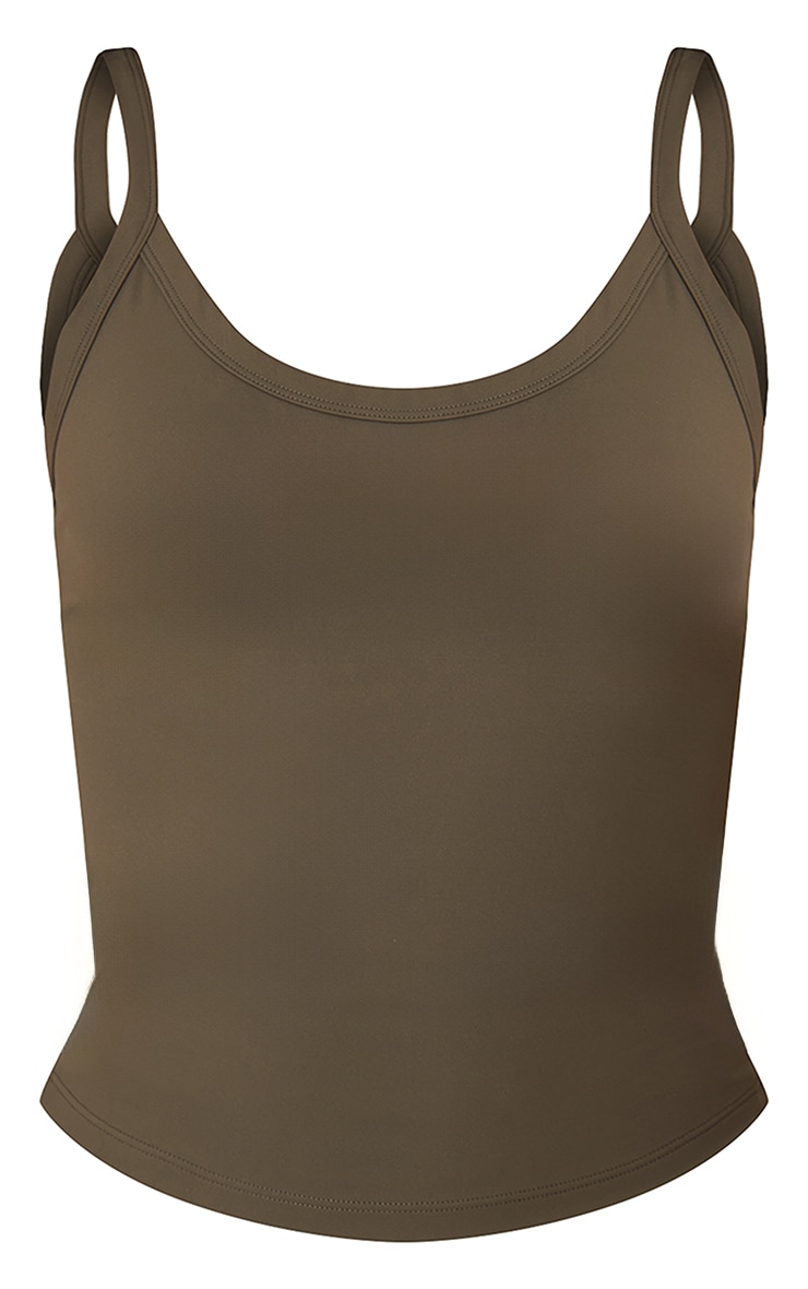Olive Ultimate Sculpt Strappy Gym Vest image 5