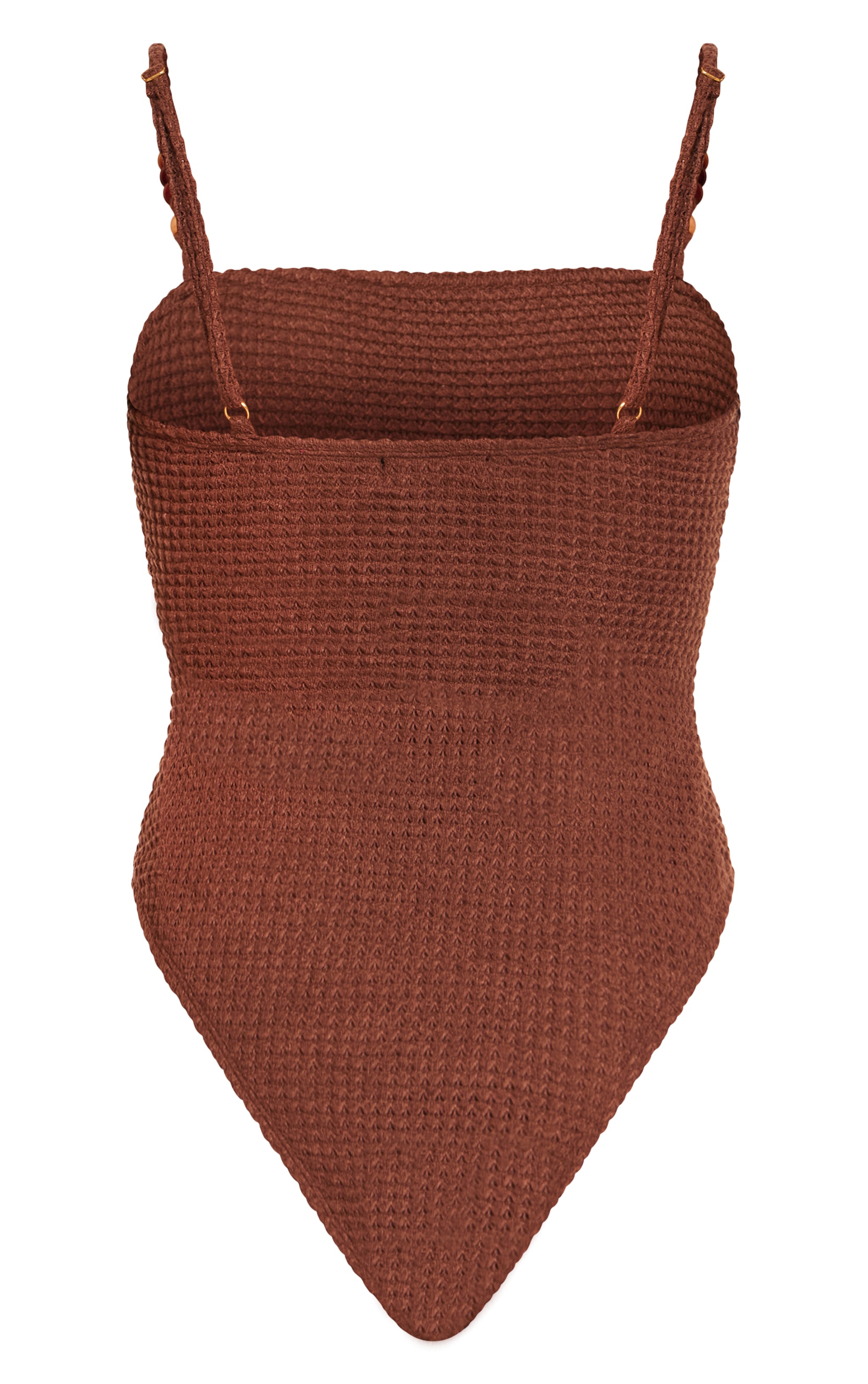 Petite Mocha Crochet Bead Trim Swimsuit image 6