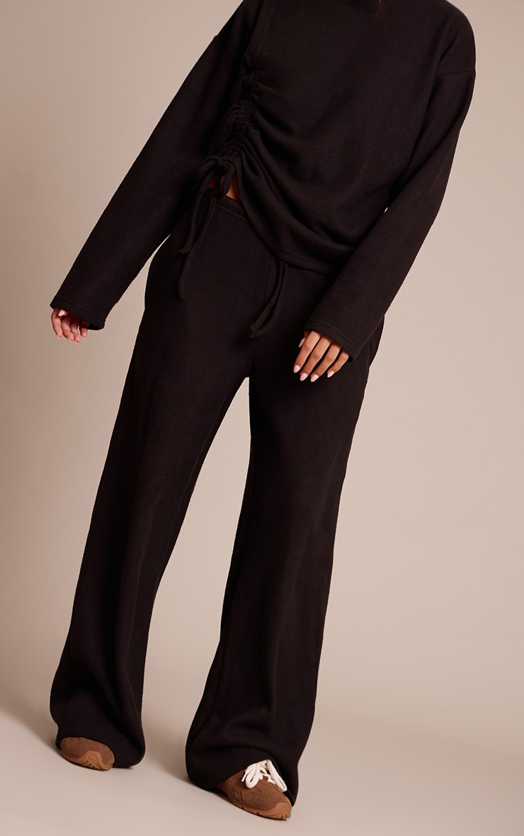 Black Super Soft Wide Leg Pant image 2