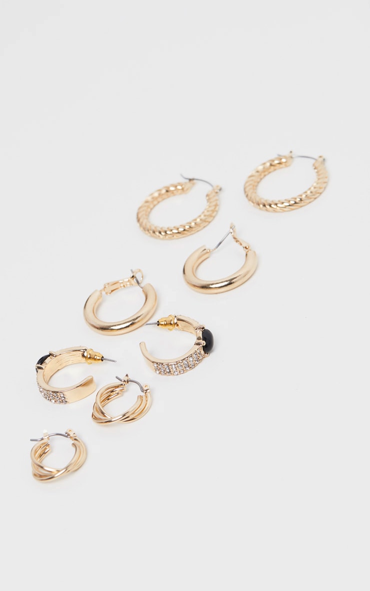 Gold Multi Style Hoop Pack