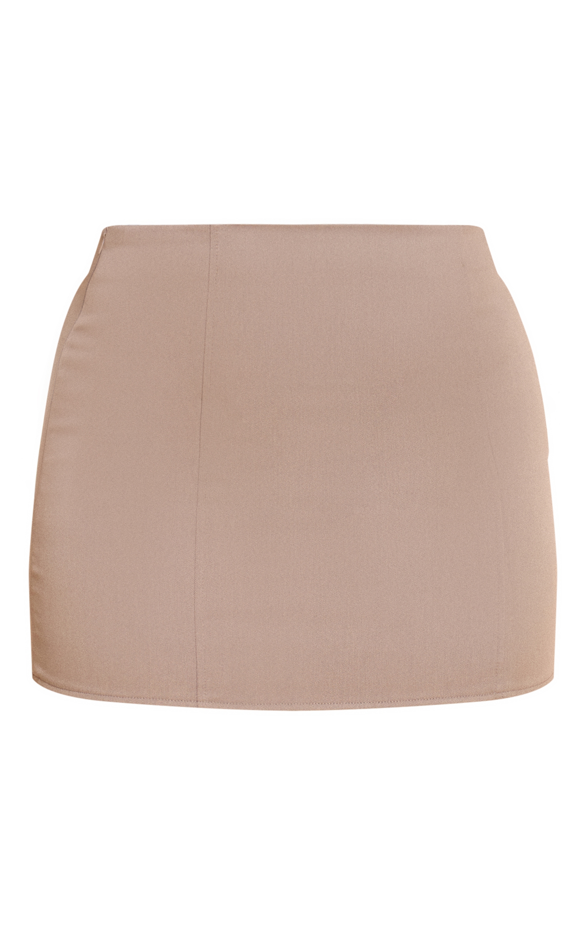 Plus Cream Woven Mid Rise A Line Mini Skirt image 6