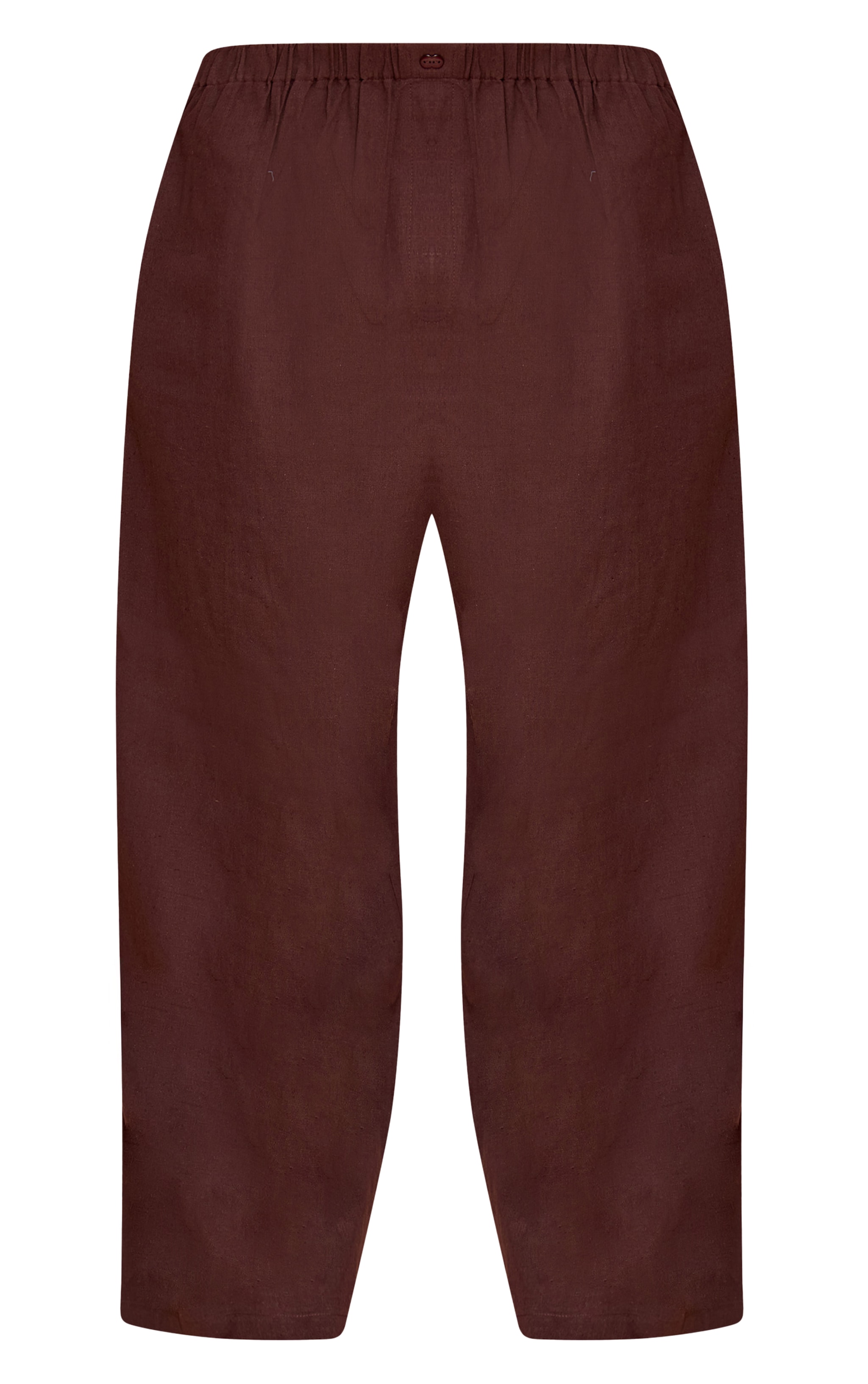 Plus Dark Brown Striped Slouchy Pants image 5