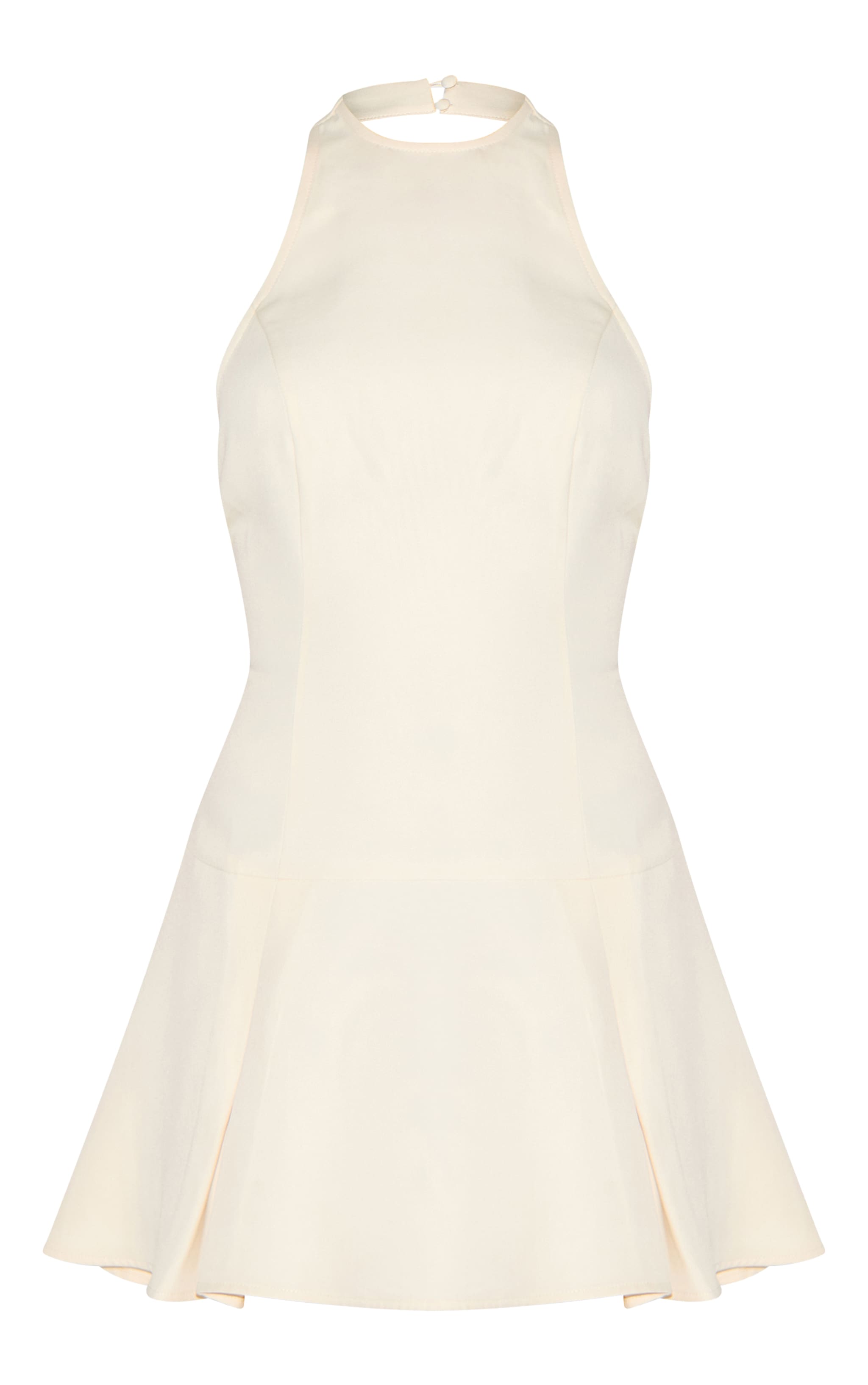 Petite Butter Cream Halterneck Shift Dress image 5