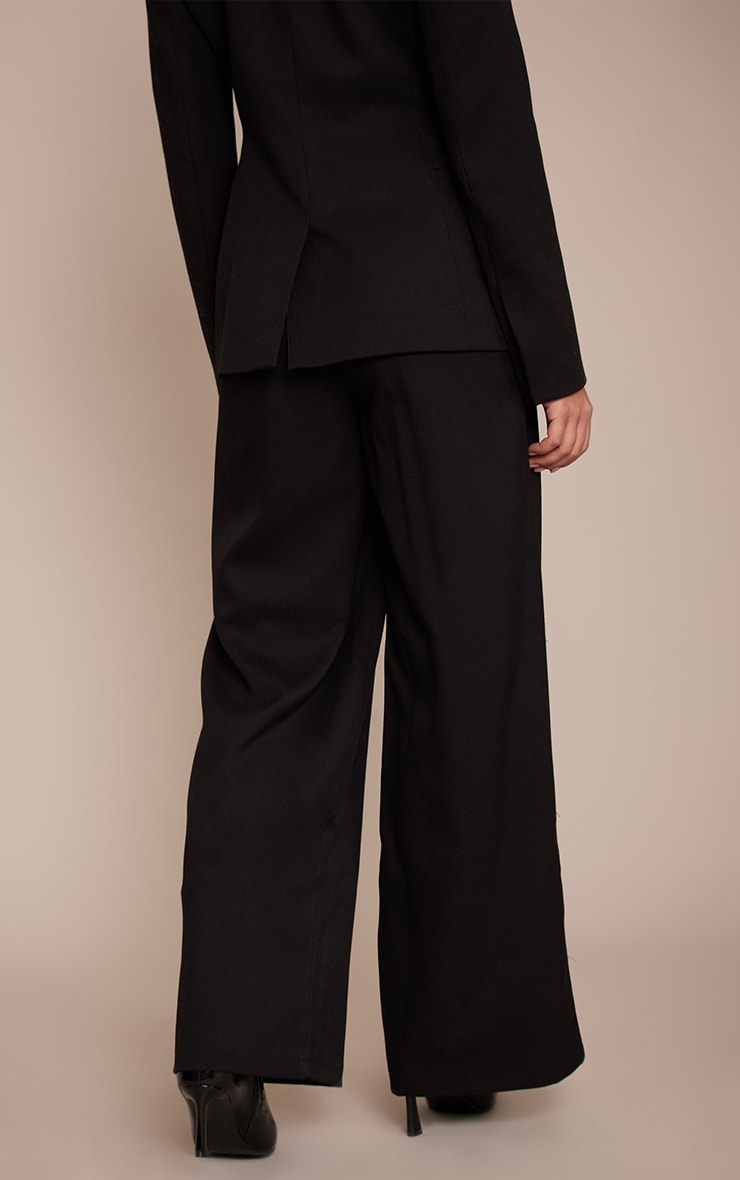 Pantalon de tailleur droit tissé noir image 3