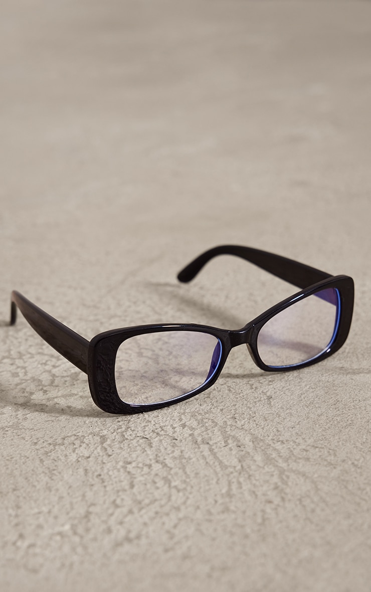 Black Flared Chunky Frame Blue Light Readers image 2