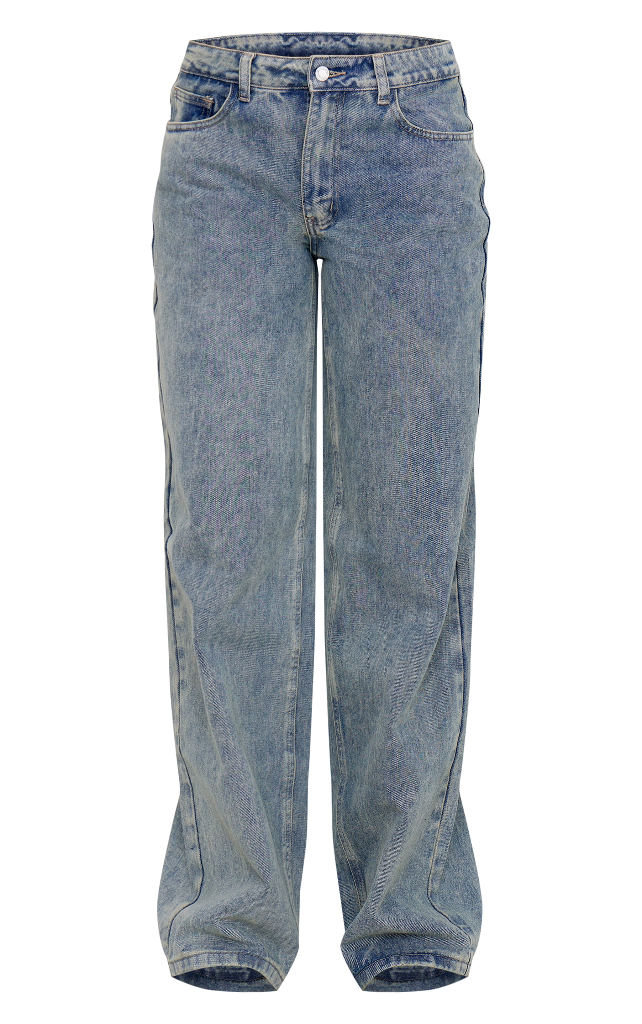 Tall Vintage Washed Mid Rise Wide Leg Jeans image 5
