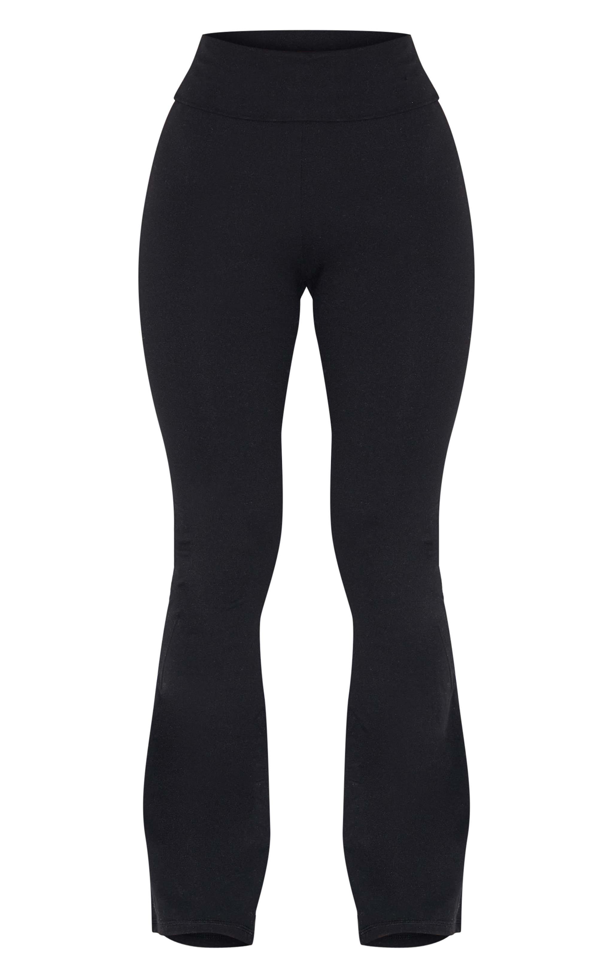 Petite Black Snatched Sculpt Foldover Pants image 5