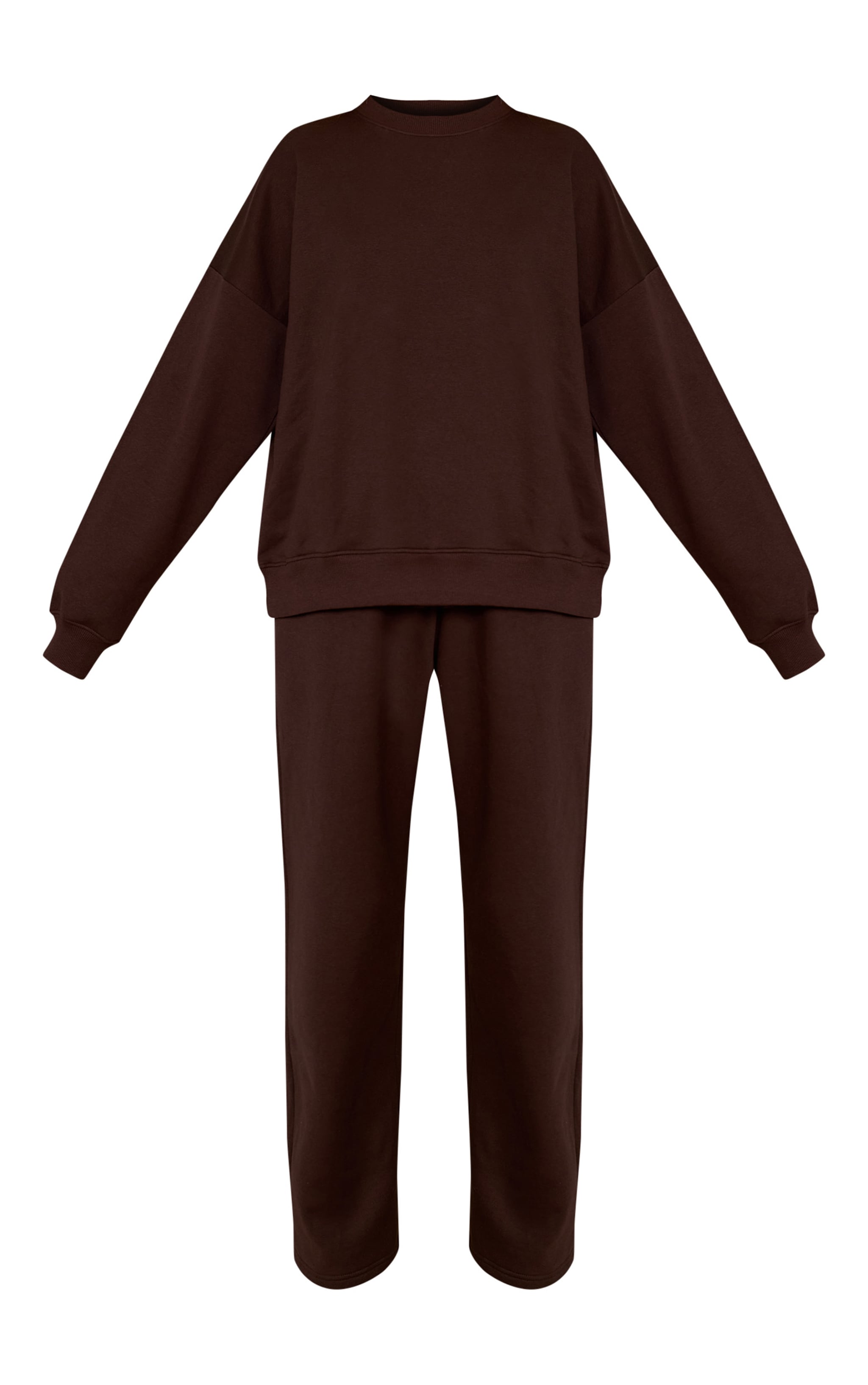 Chocolate Oversized Sweat Tracksuit Set image 5