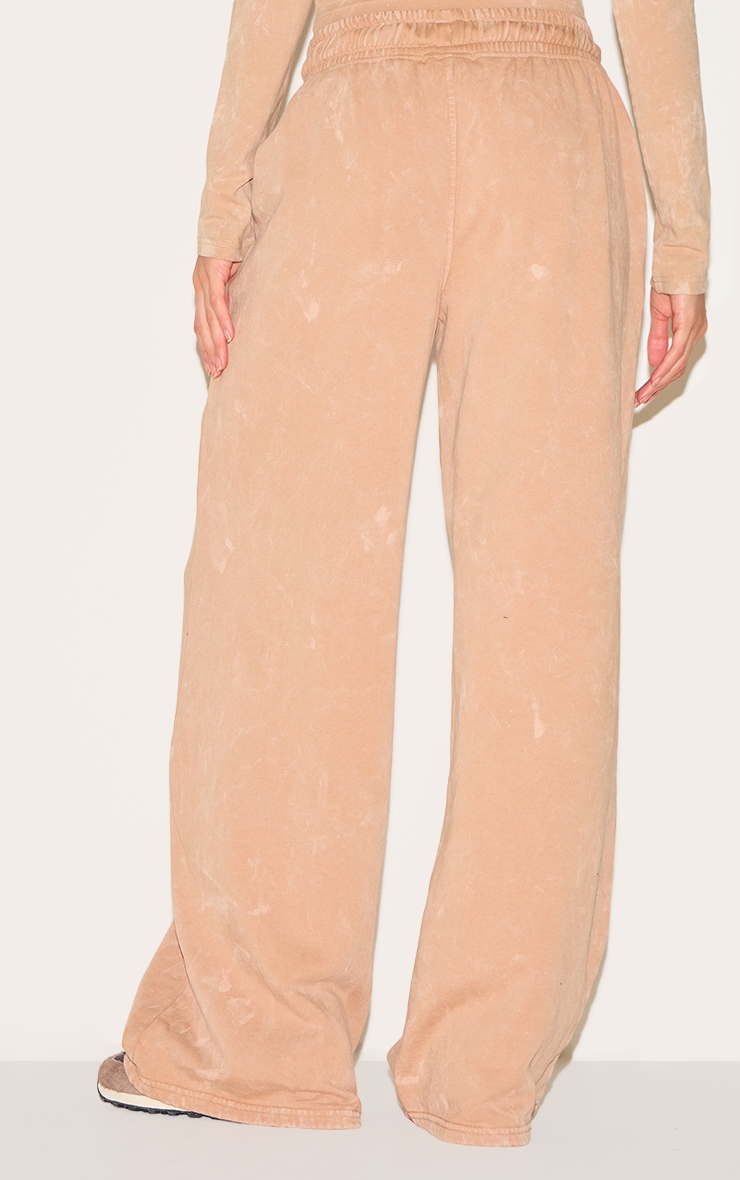 PRETTYLITTLETHING Sand Washed Low Rise Oversized Wide Leg Joggers image 3