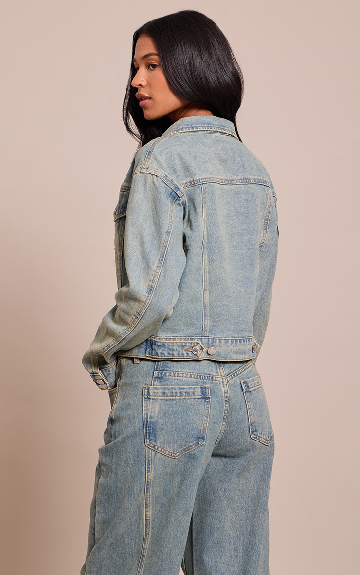 Tall Vintage Slim Fit Denim Jacket image 2