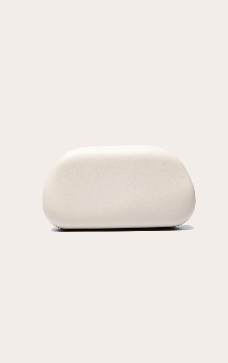 Bone PU Oval Handle Hard Clutch Bag image 5