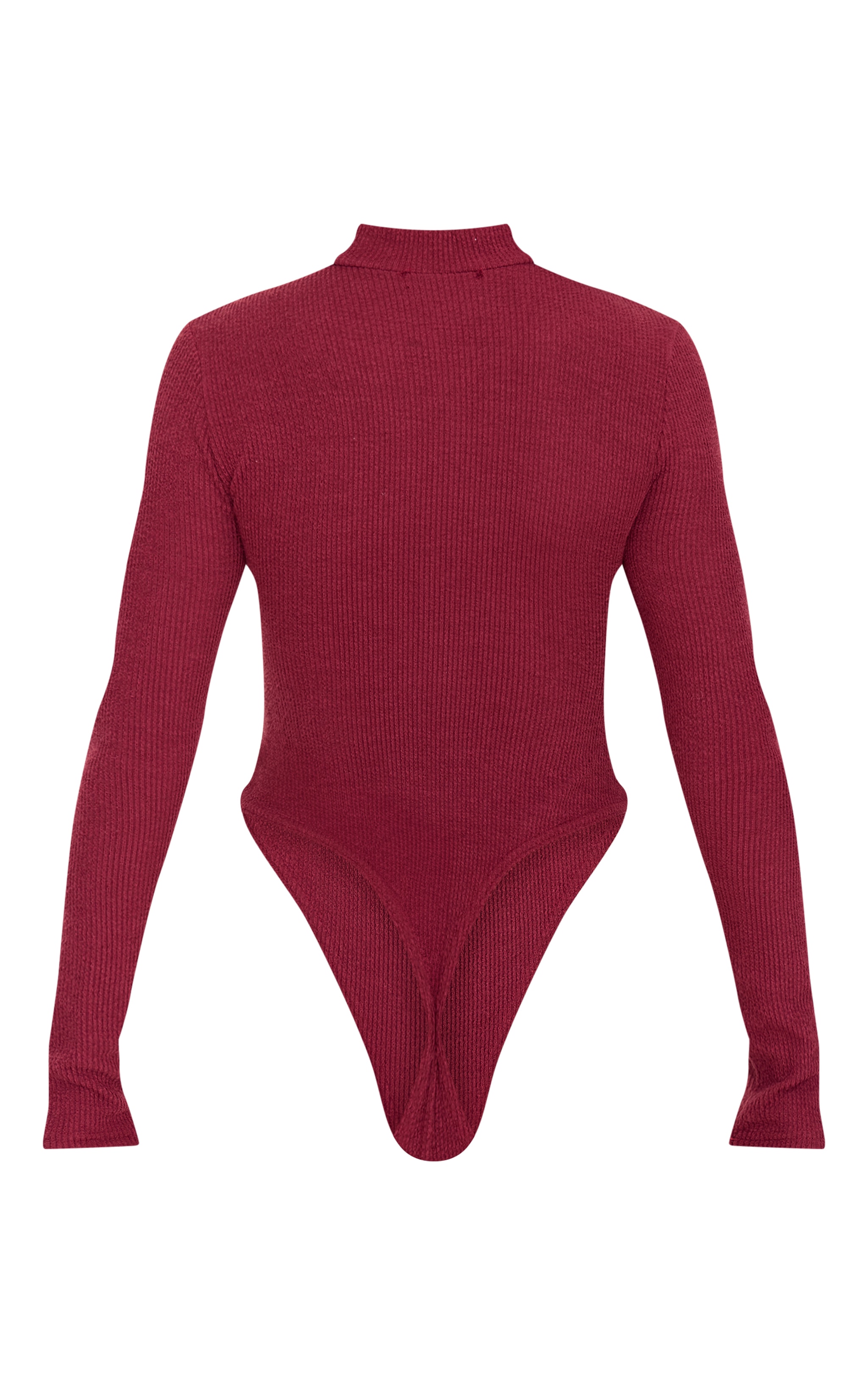 PLT Plum Crinkle Rib Half Zip Bodysuit | Co-ords