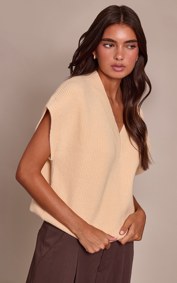 Buttercream Sleeveless Knit Sweater