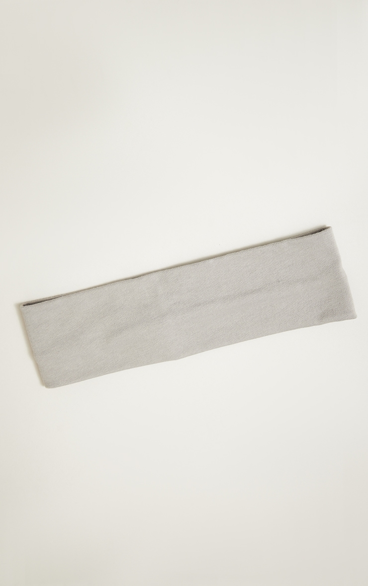 Light Grey Wide Jersey Headband image 2